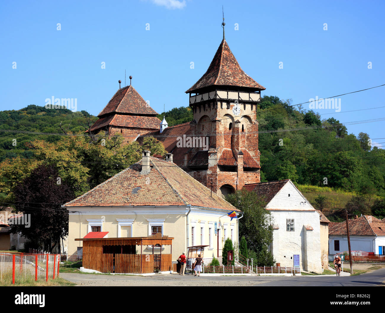 Befestigte Kirche von Valea Viilor, Valea Viilor, Sibiu County, Siebenbürgen, Rumänien Stockfoto