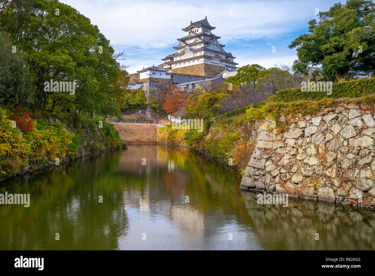 Der Bergfried von Schloss Himeji in Kobe, Kansai, Japan Stockfoto