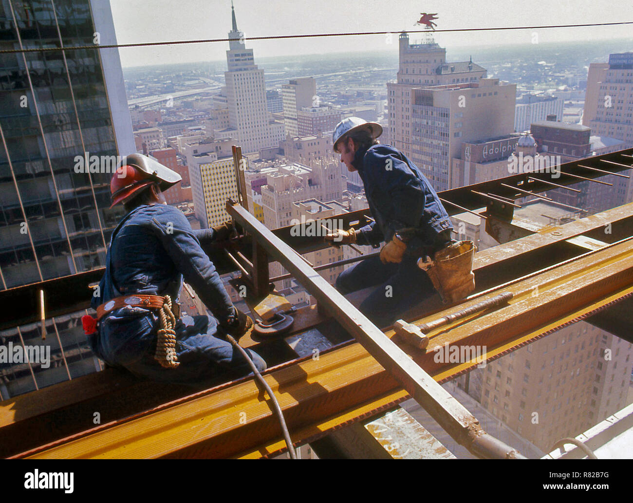 Stahl Bauarbeiter Stockfoto