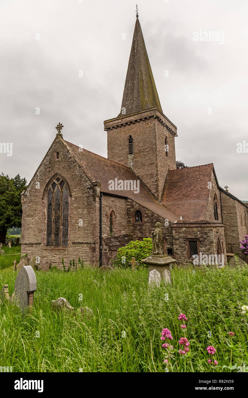 St. Wynwallow Kirche in der Pfarrei von Landewednack in Cornwall. Stockfoto