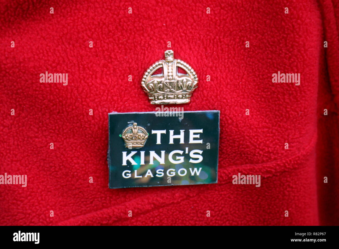 Der King's Theatre glasgow Abzeichen mit Gold Crown Stockfoto