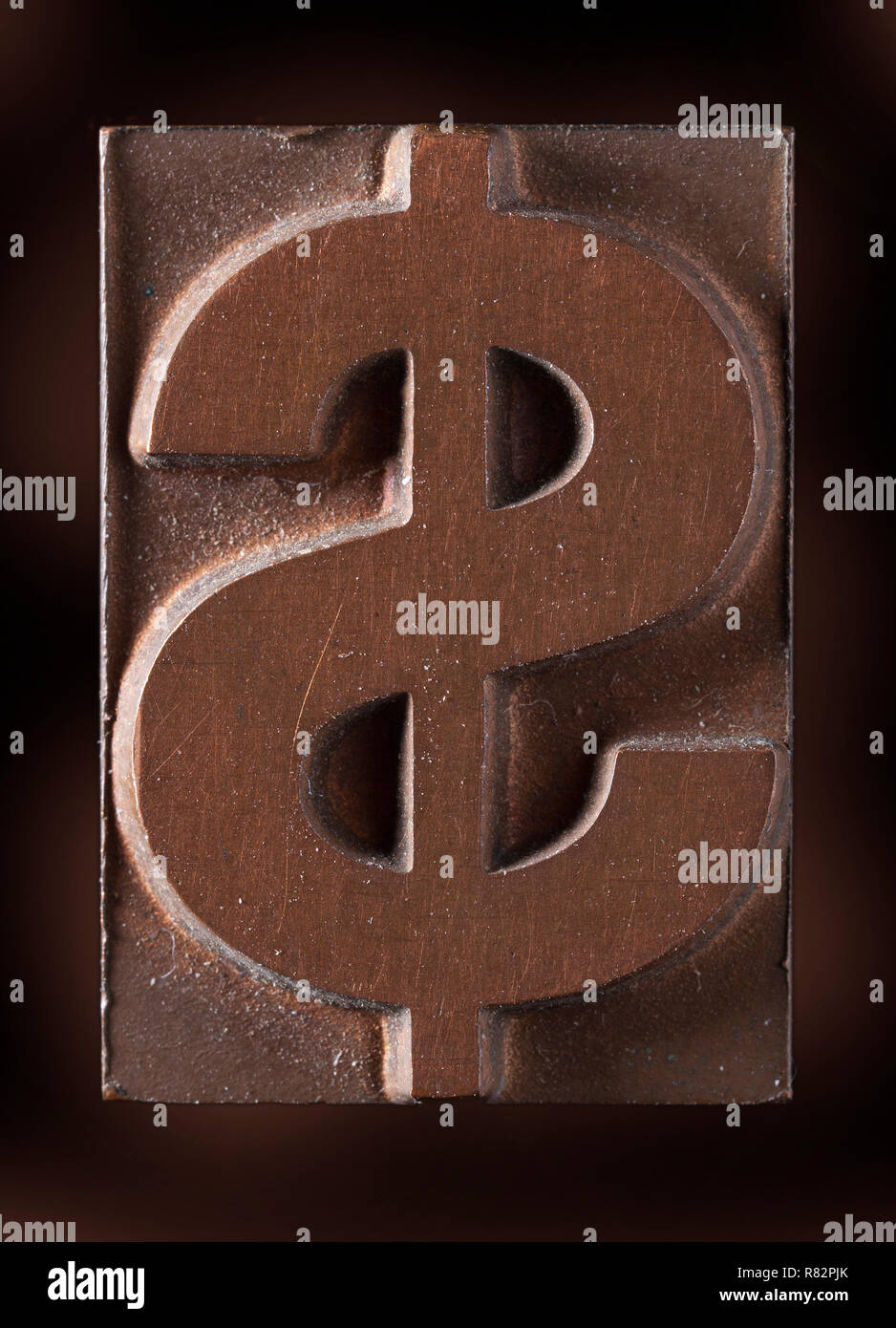 USA Dollar Sign, umgekehrt Stockfoto