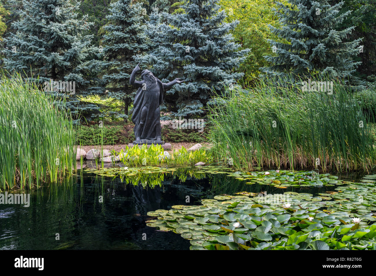 Die Leo Mol Skulpturengärten an der Assiniboine Park, Winnipeg, Manitoba, Kanada. Stockfoto