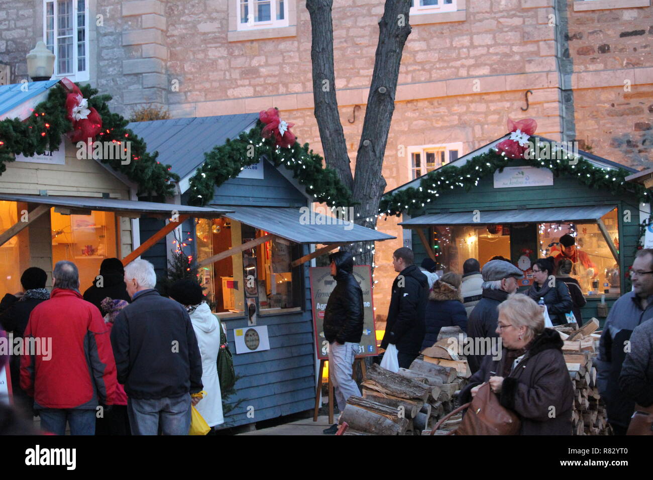 Weihnachtsmarkt/marché de Noel Stockfoto