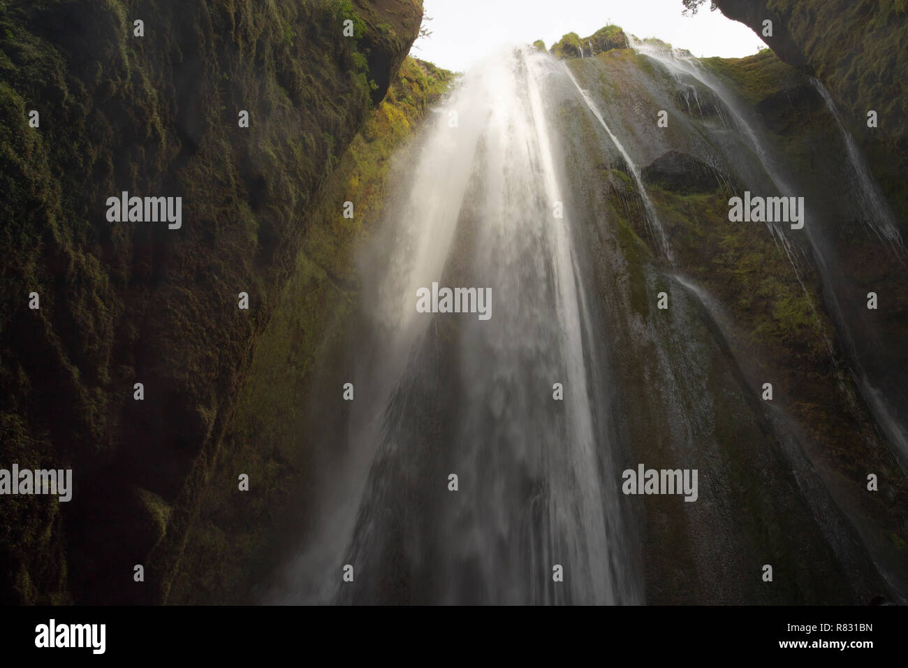 Gljúfrabúi Wasserfall Islands Stockfoto