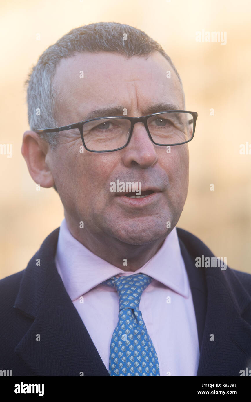 London, Großbritannien. 12. Dezember 2018. Bernard Jenkin, europakritischen Konservativen Mitglied des Parlaments für Harwich und North Essex am Westminster College Green Credit: Amer ghazzal/Alamy leben Nachrichten Stockfoto