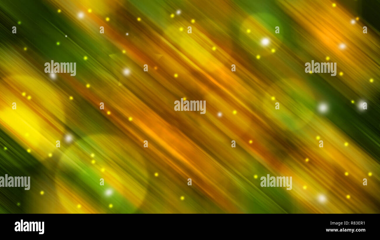 Abstrakte heller Hintergrund mit Lichteffekt, Bokeh und glänzende Partikel, 3D-Rendering im Hintergrund Stockfoto