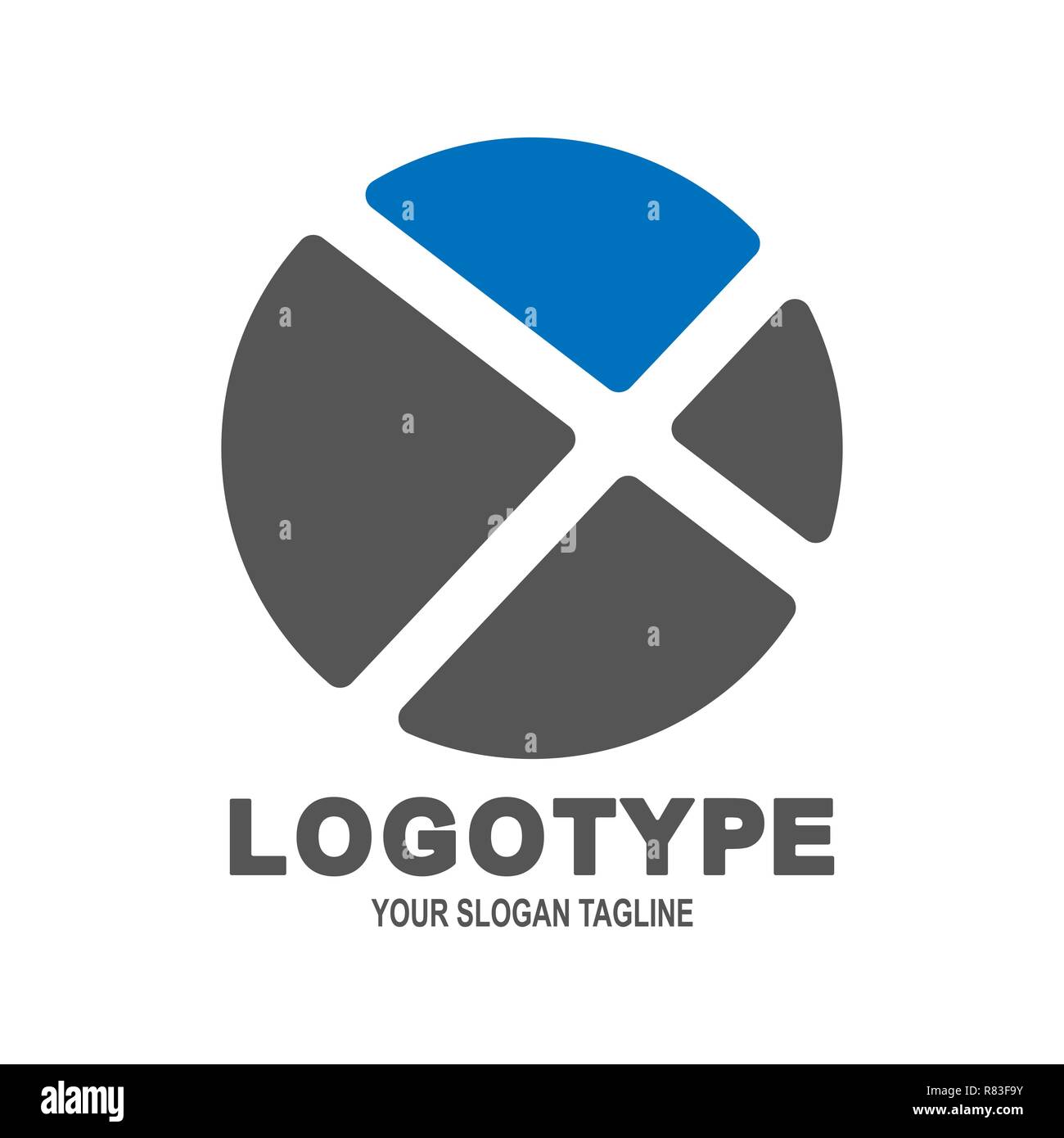 Abstrakte planet Schriftzug. Farbe Kugel Idee Vektor logo Symbol. Stock Vektor