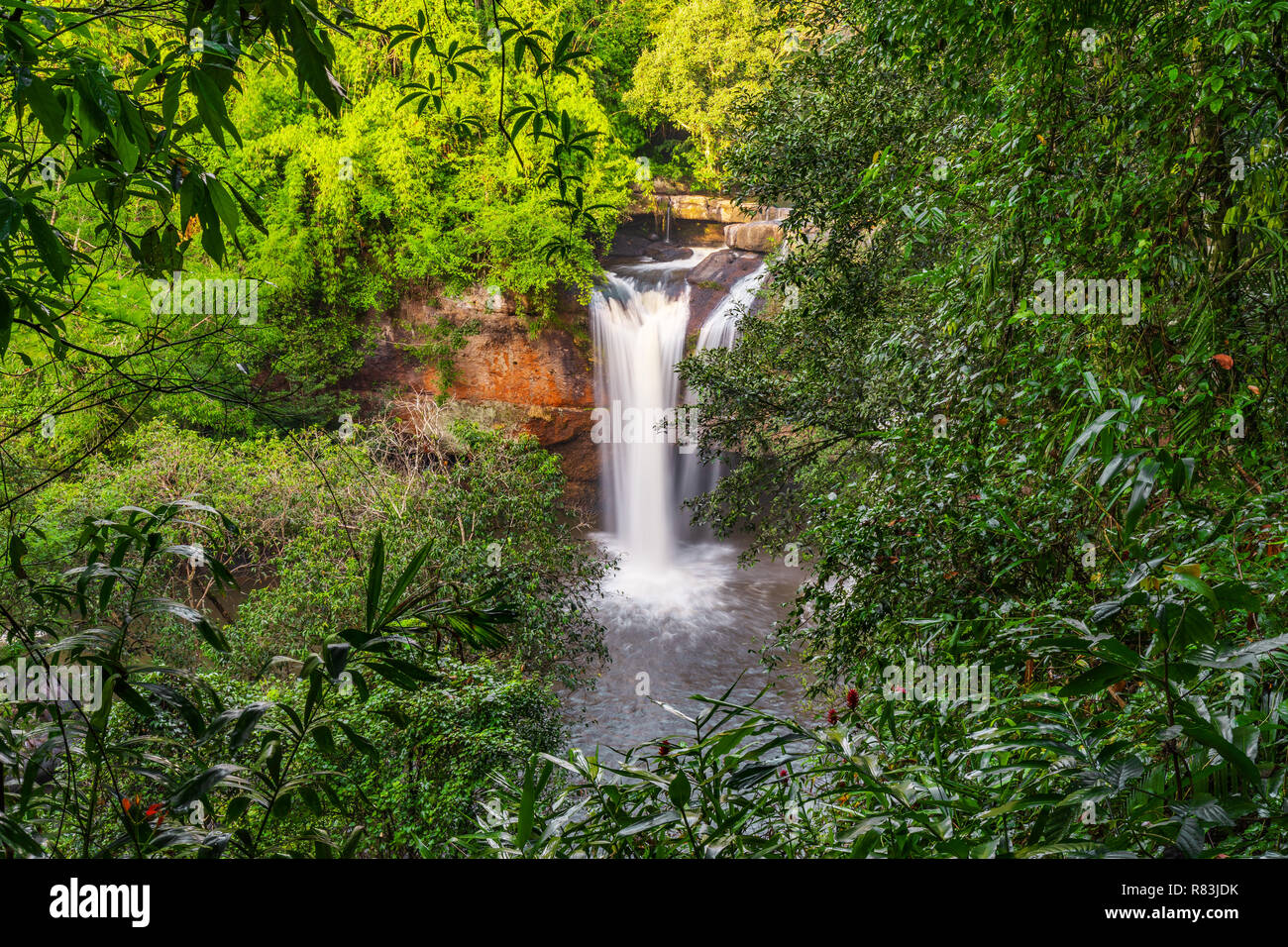 Haew Suwat Wasserfall im Nationalpark Khao Yai, Thailand Stockfoto