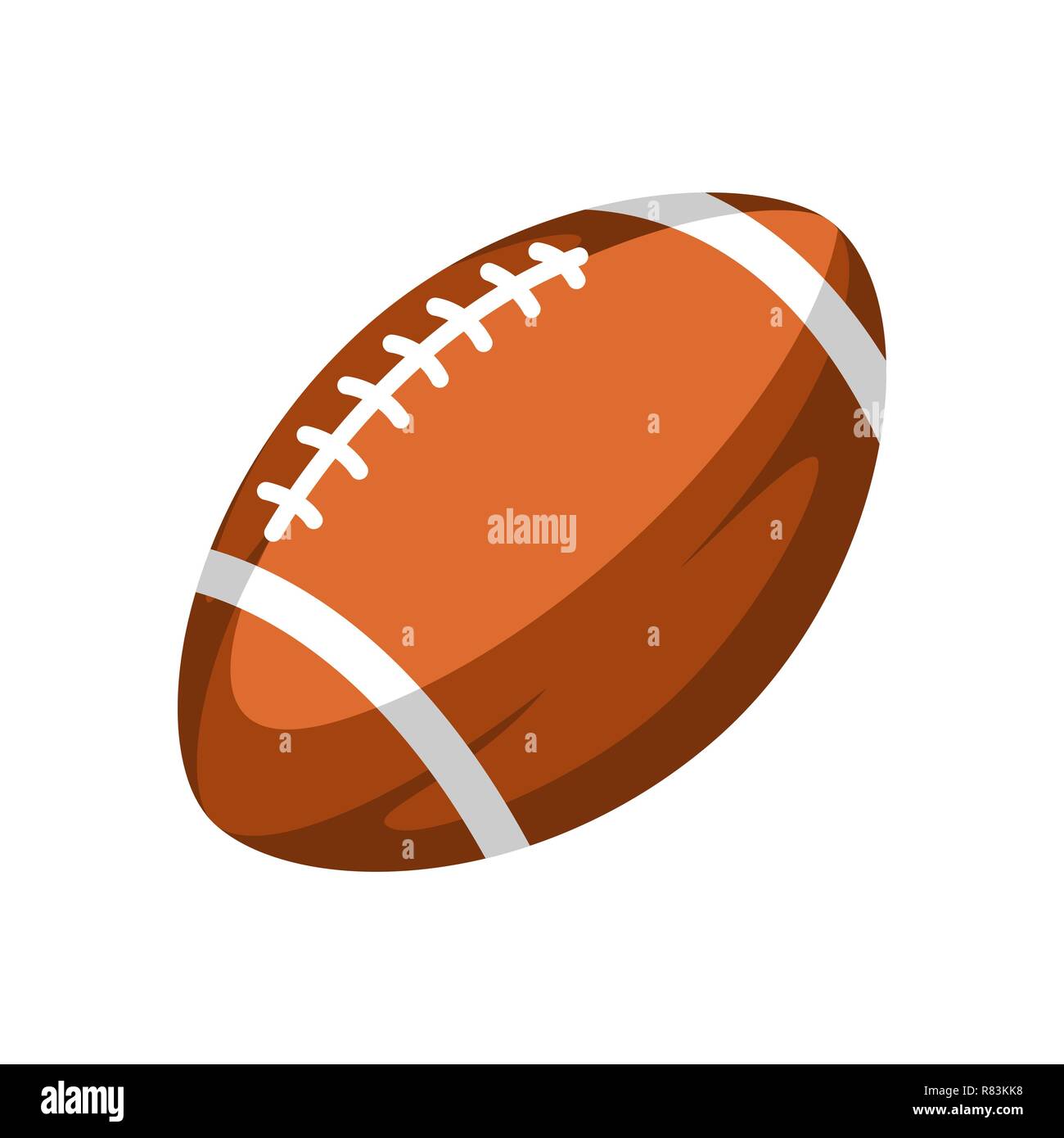 Braun rugby ball Abbildung. Stock Vektor
