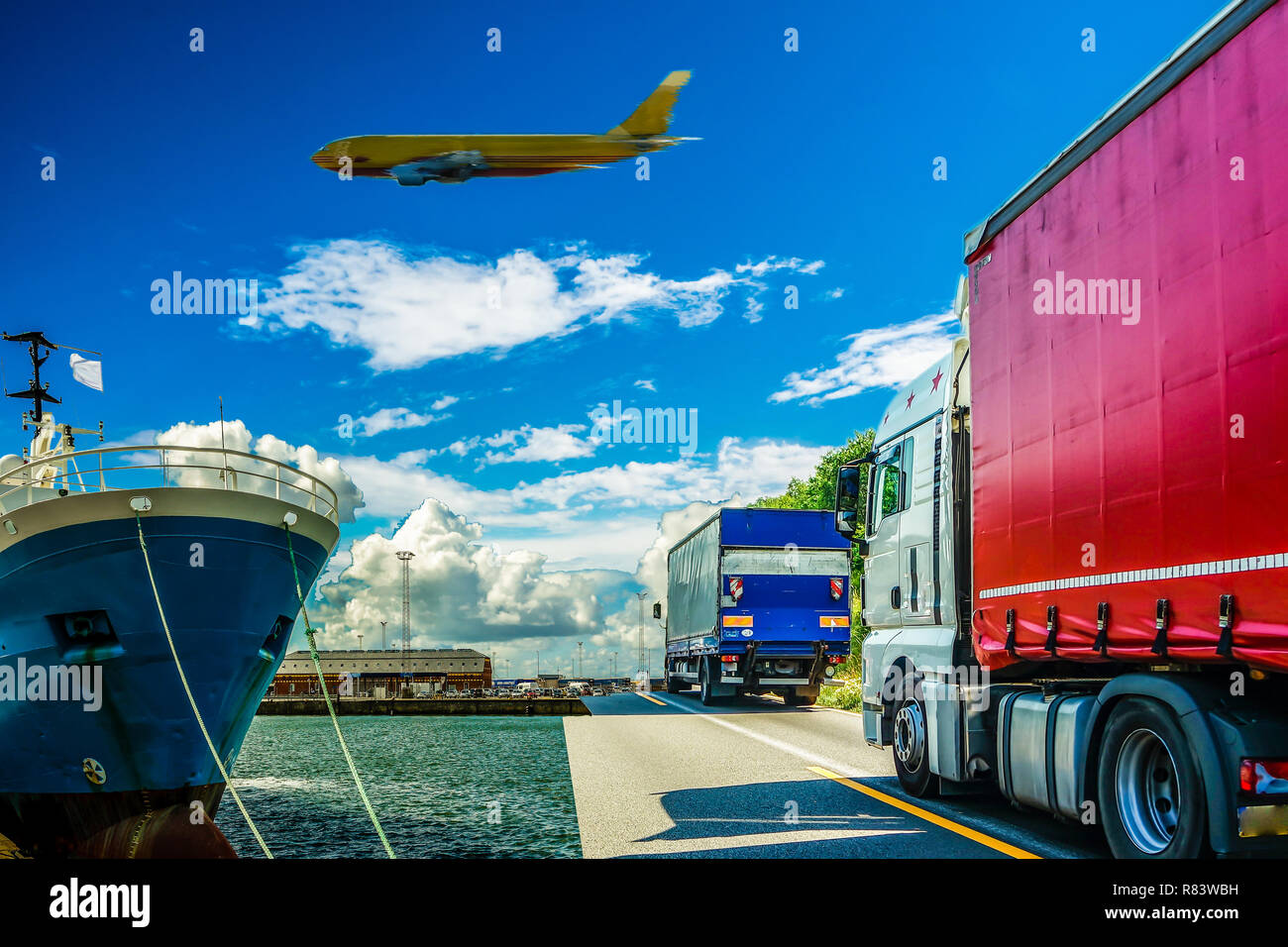 Transportlogistik Symbol Deutschland Stockfoto