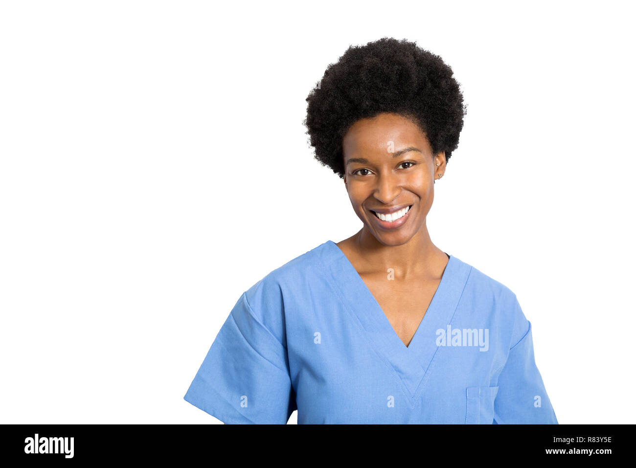 Schöne Afrikanische amerikanische Krankenschwester Stockfoto