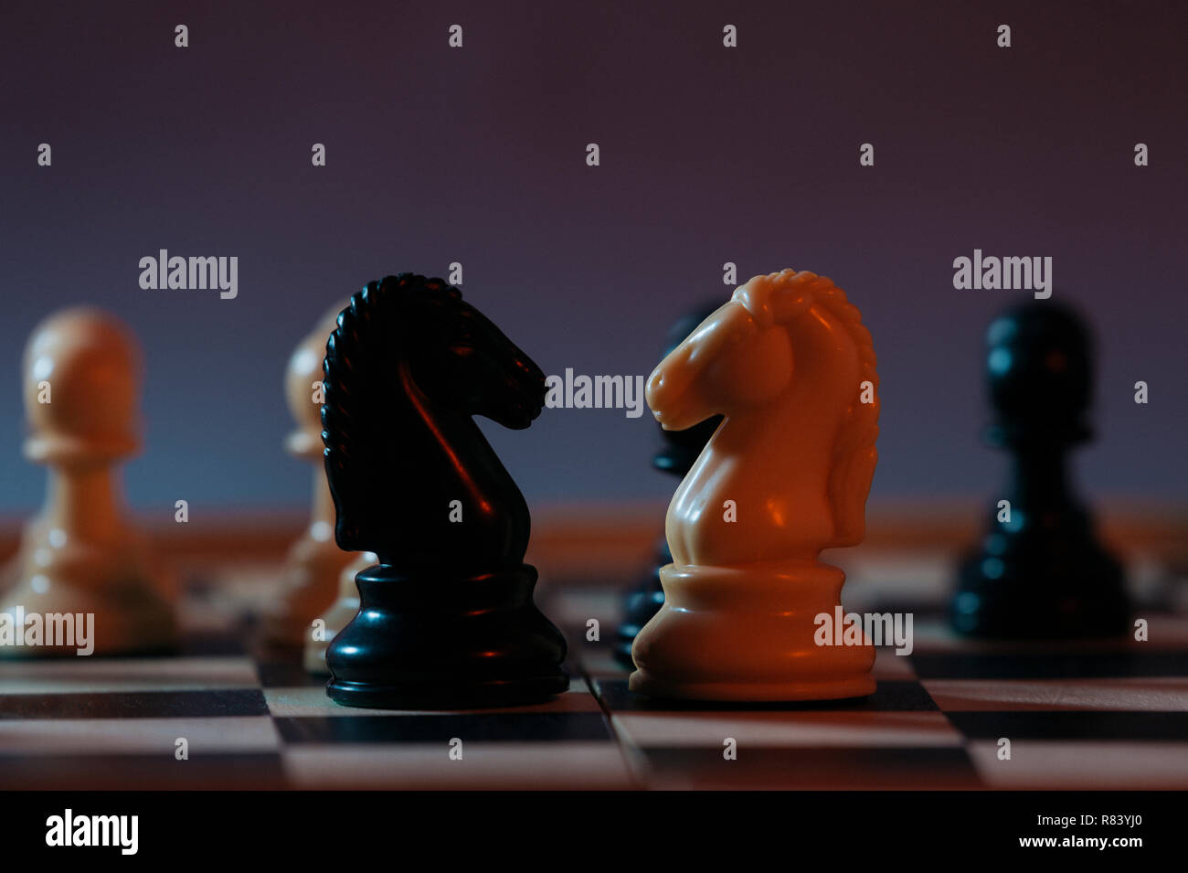 Schach ist ein Strategie und Intelligenz brettspiel Stockfoto