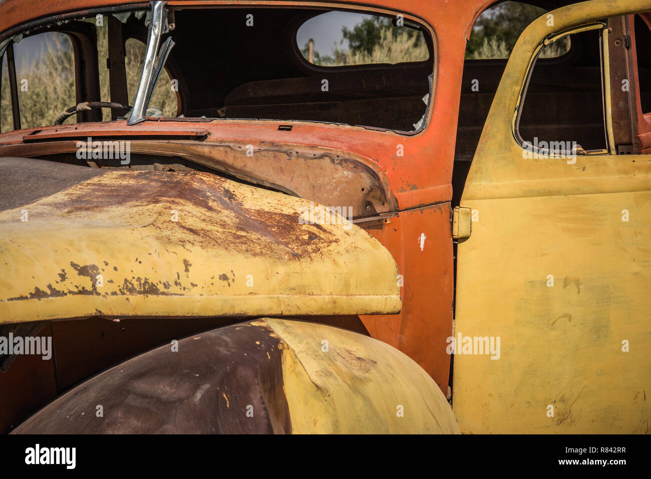 Details von alten, rusten Autos Stockfoto