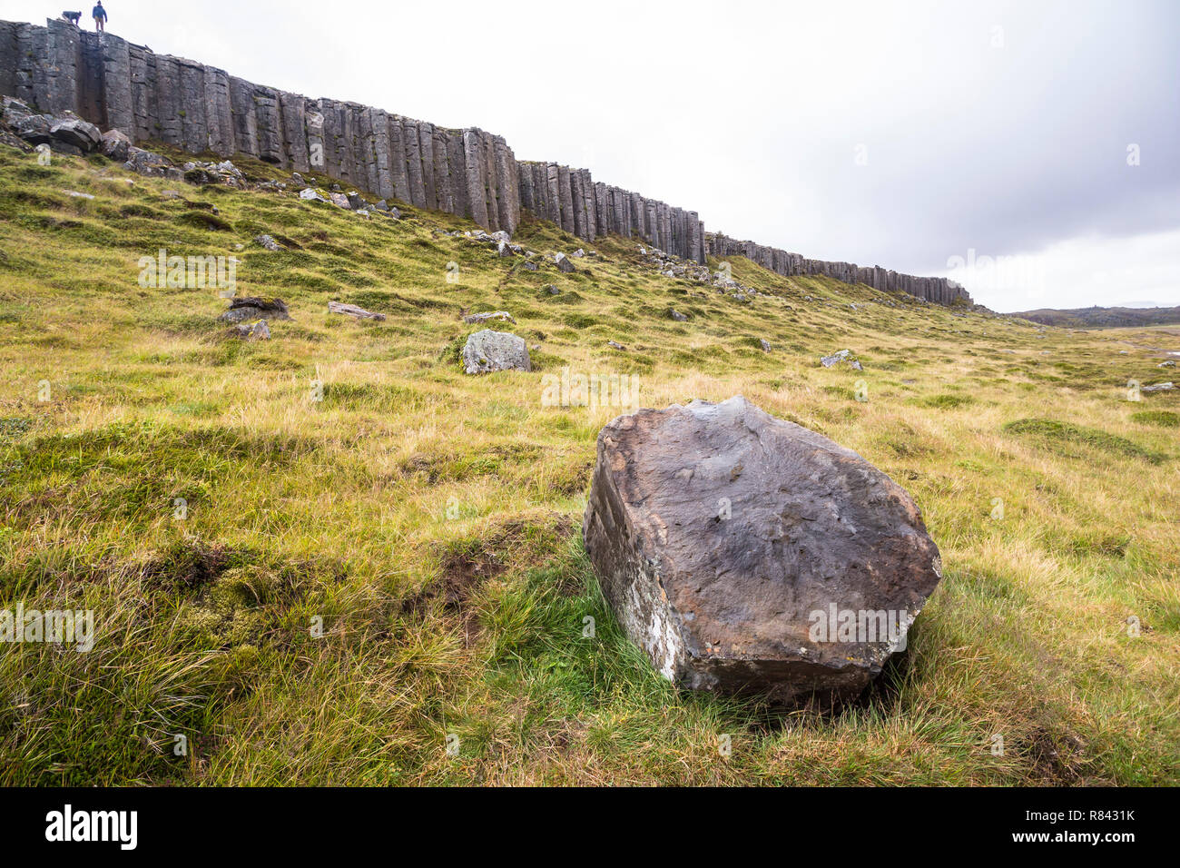 Rock in der Landschaft des Gerduberg Klippen, Snaefellsnes Island Stockfoto