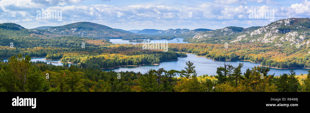 Blick von der Riss, La Cloche Silhouette Trail, Killarney Provincial Park, Ontario, Kanada Stockfoto