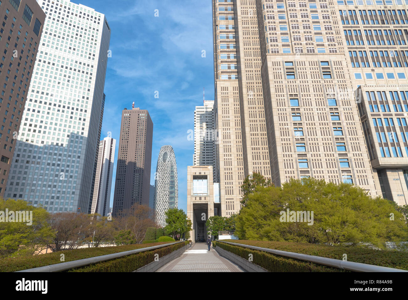 Tokyo Metropolitan Government & Shinjuku Business Wahrzeichen Stockfoto