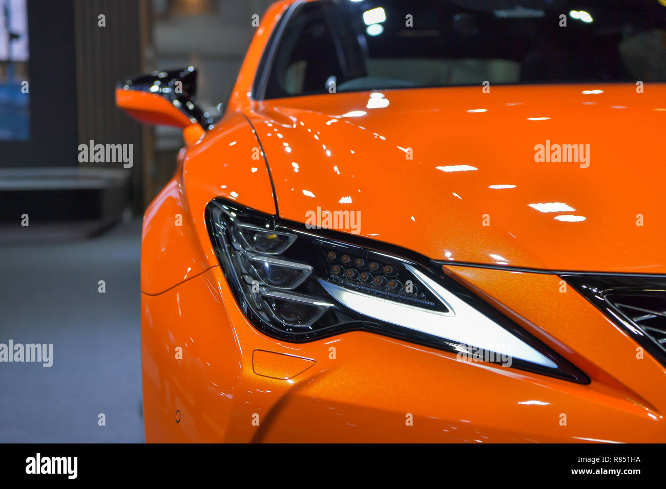 NONTHABURI - 28. NOVEMBER: Lexus RC 300 Auto auf Anzeige an der 35th Thailand International Motor Expo am 28. November 2018 in Nonthaburi, Thailand. Stockfoto