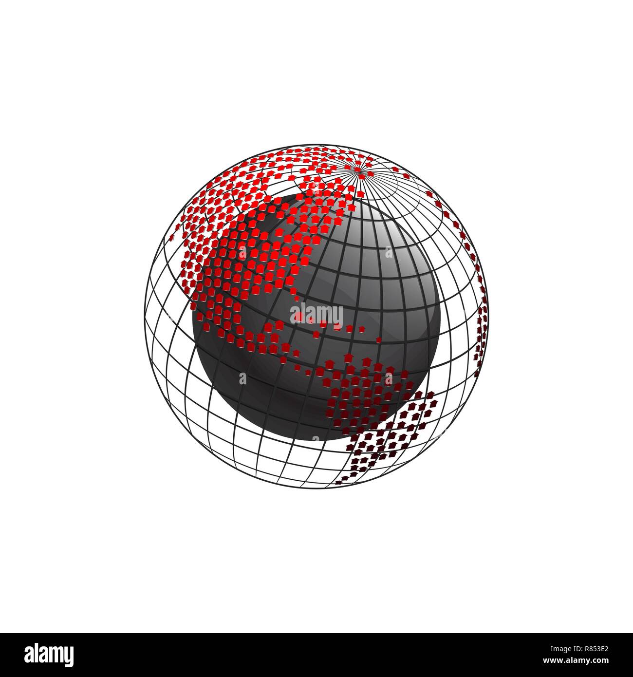 Globus Abbildung: Logo vektor Vorlage, Erde logo Vorlage. Globus Zeichen Stock Vektor