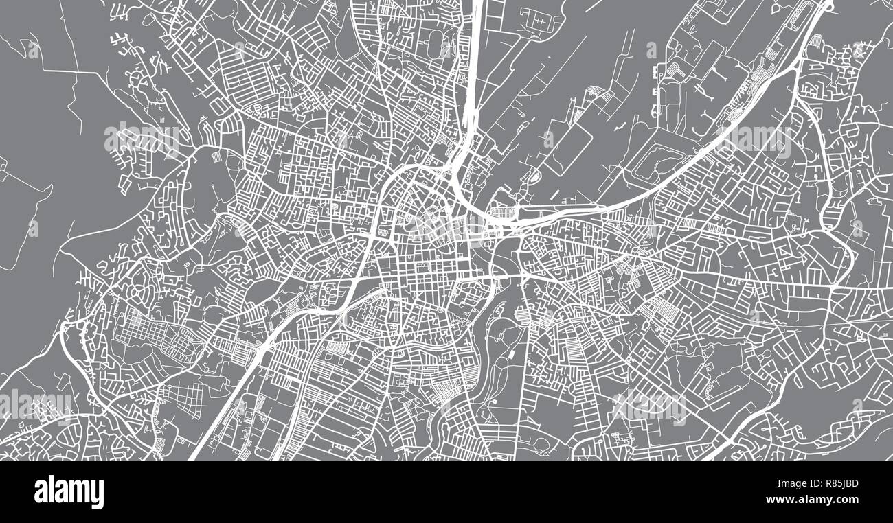 Urban vektor Stadtplan von Belfast, Irland Stock Vektor