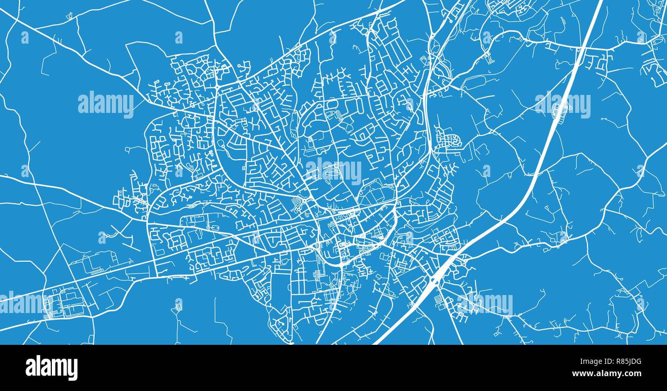 Urban vektor Stadtplan von Lisburn, Irland Stock Vektor