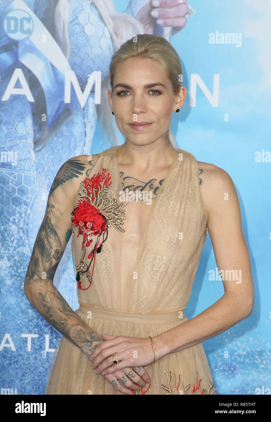 Hollywood, CA, USA. 12 Dez, 2018. 12. Dezember 2018 - Hollywood, Kalifornien - Skylar Grau. Premiere von Warner Bros. Pictures''' Aquaman'' der TCL Chinese Theatre statt. Photo Credit: Faye Sadou/AdMedia Credit: Faye Sadou/AdMedia/ZUMA Draht/Alamy leben Nachrichten Stockfoto