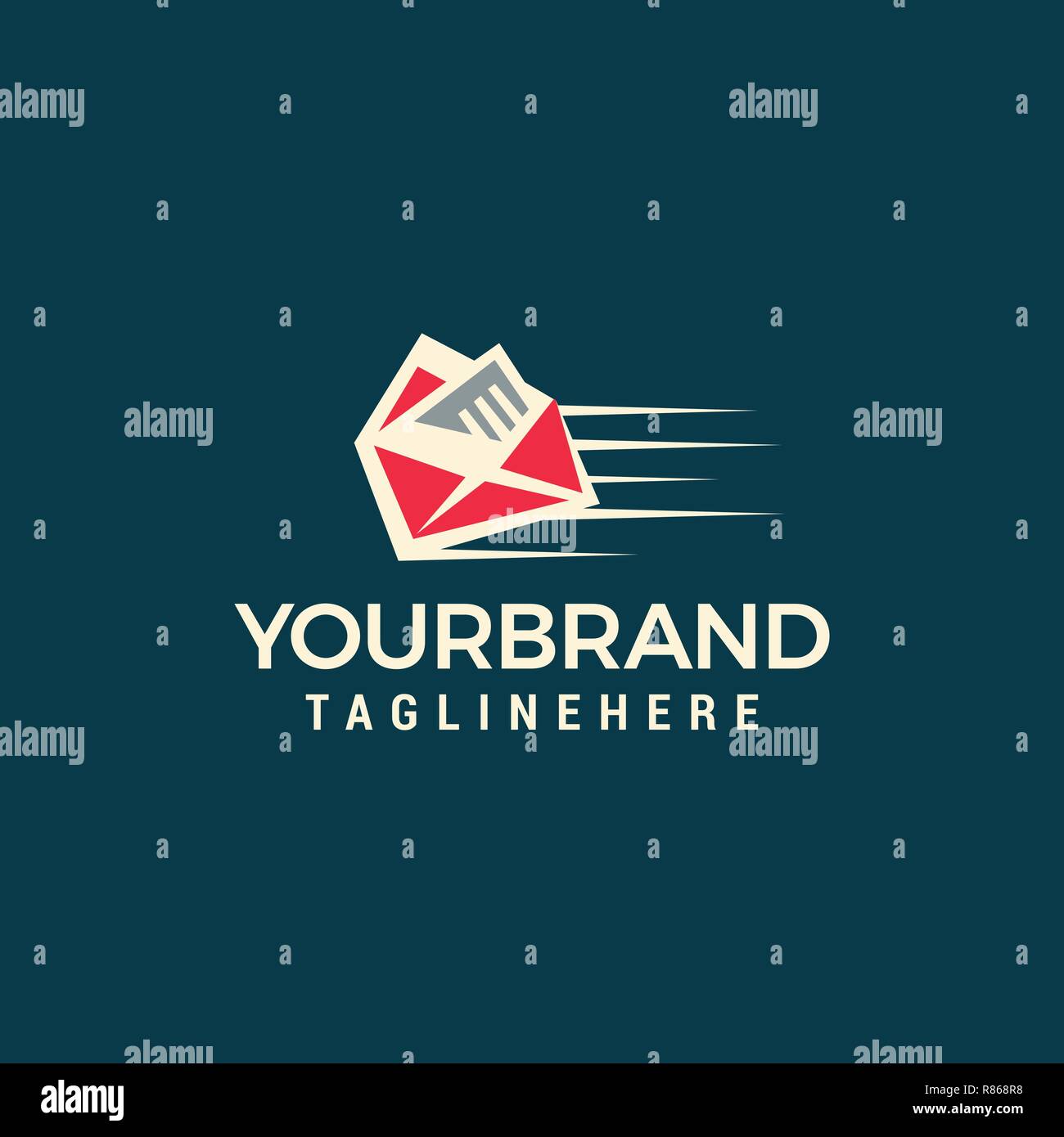 Quick mail Logo template Design Stock Vektor