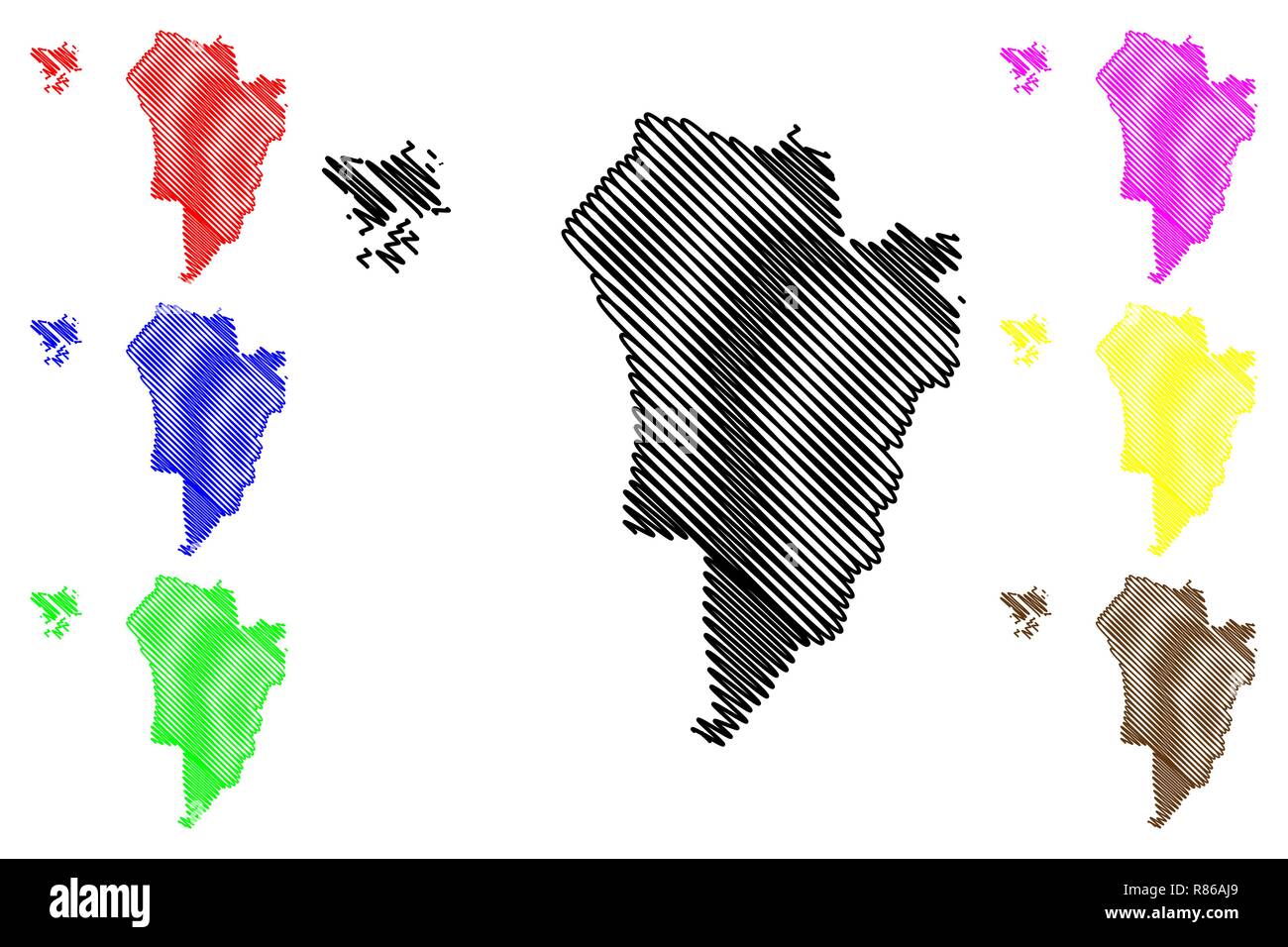 Kedah (Landkreise, von Malaysia, Föderation Malaysia) Karte Vektor-illustration, kritzeln Skizze Kedah Darul Aman Karte Stock Vektor