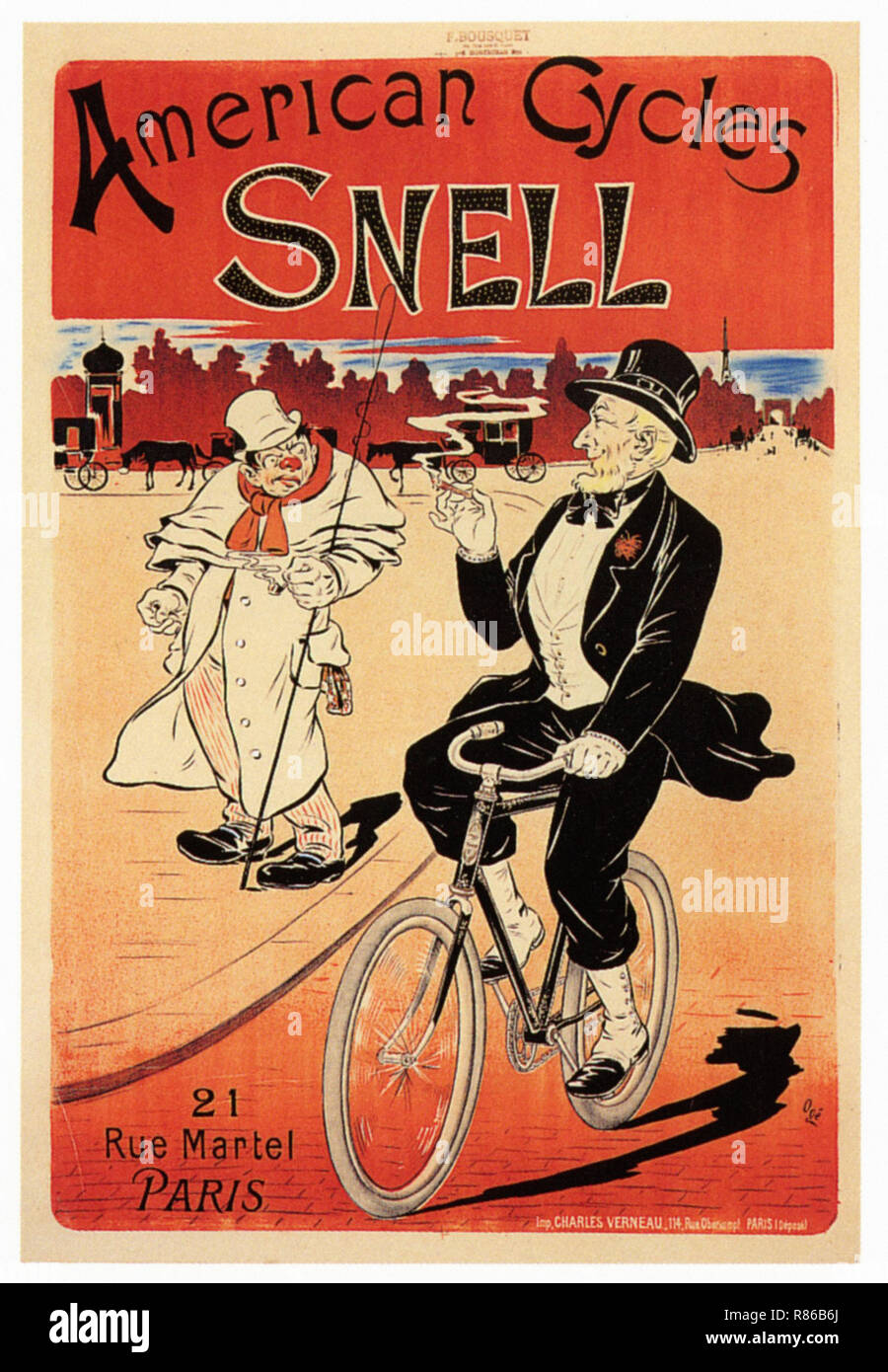 Amerikanische Zyklen Snell - Vintage Plakat Stockfoto