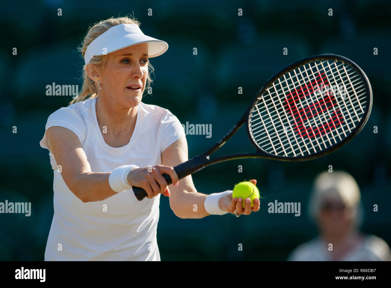 Tennis Legende Tracy Austin der USA während der Wimbledon Championships 2018 Stockfoto