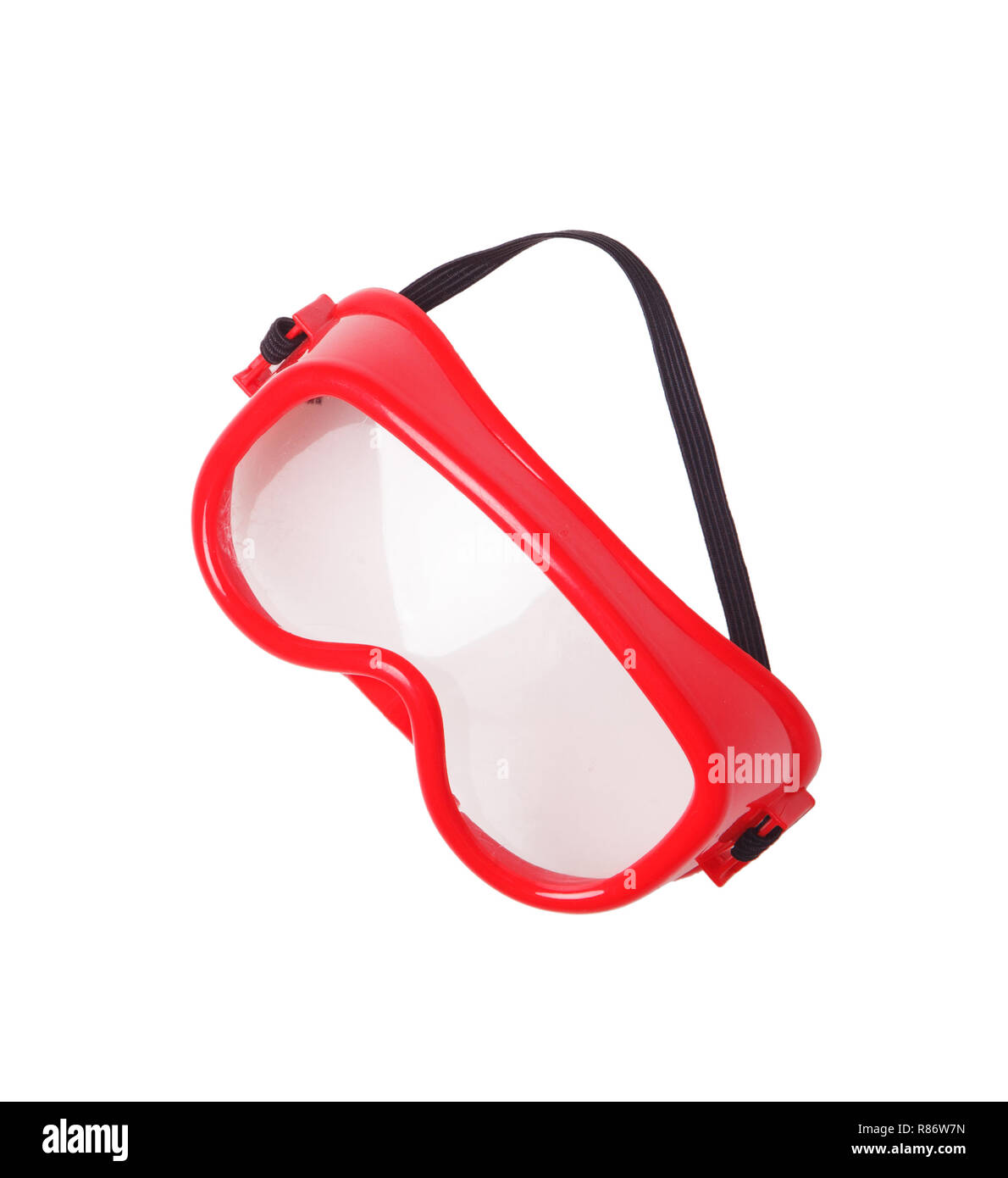 Schutzbrille mit geschlossenen auf Weiß isoliert Vent Stockfoto