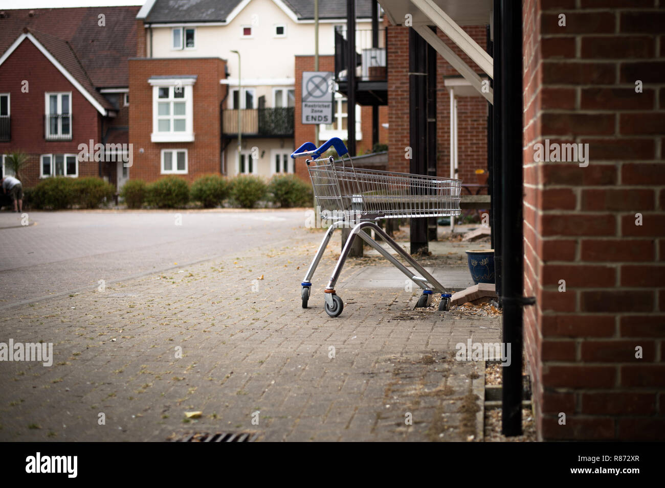 Verlassene Einkaufswagen in der afflent Hampshire Stadt Skegness Stockfoto