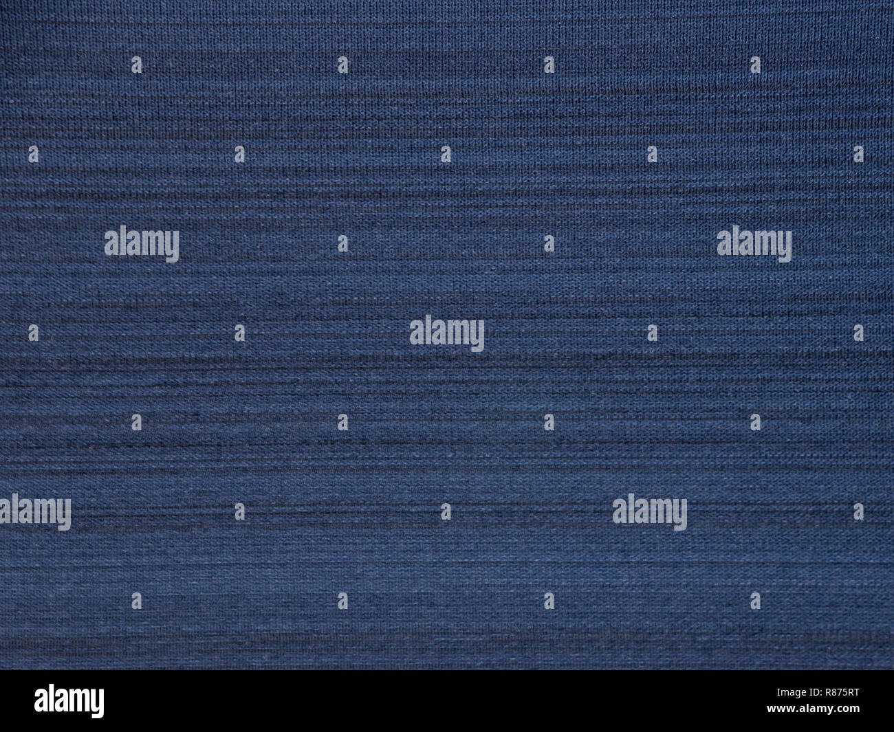 Dark navy blau gestreiften Polyester activewear Stoff Textur Swatch Stockfoto