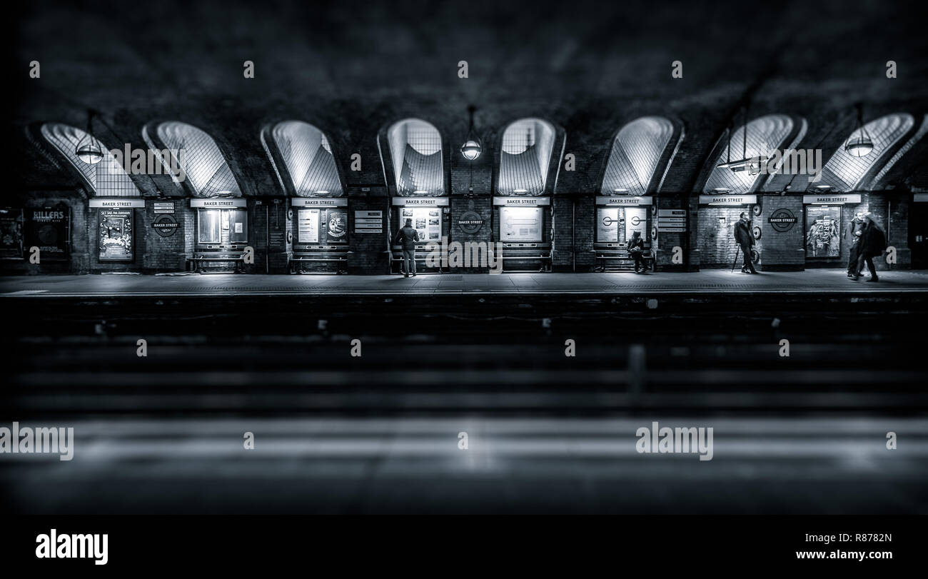 Londoner Baker Street U-Bahnstation Stockfoto
