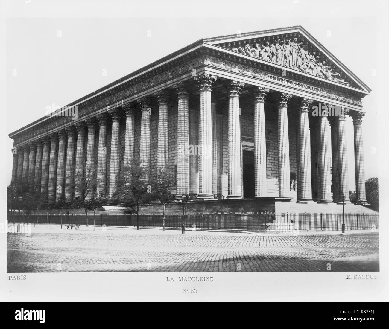 La Madeleine, Paris, Frankreich, Silber Albumen Print, Édouard Baldus, 1860 Stockfoto