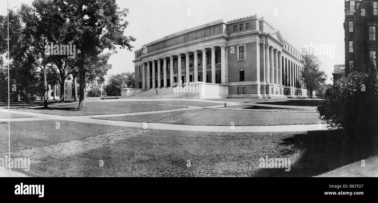 Bibliothek und Campus, Harvard University, Cambridge, Massachusetts, USA, Irving Underhill, 1915 Stockfoto