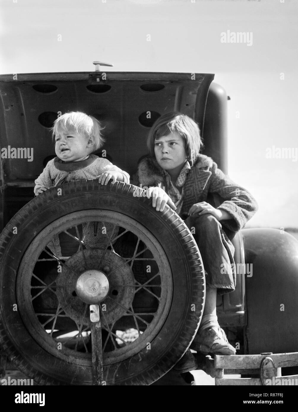 Zwei Oklahoma Flüchtlinge, Kalifornien, USA, Dorothea Lange, Farm Security Administration, Februar 1936 Stockfoto