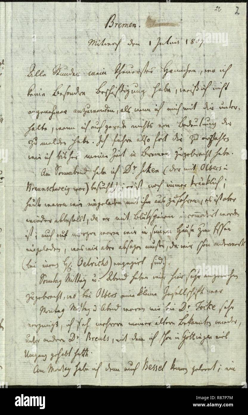 Carl Friedrich Gauß, 016. Stockfoto