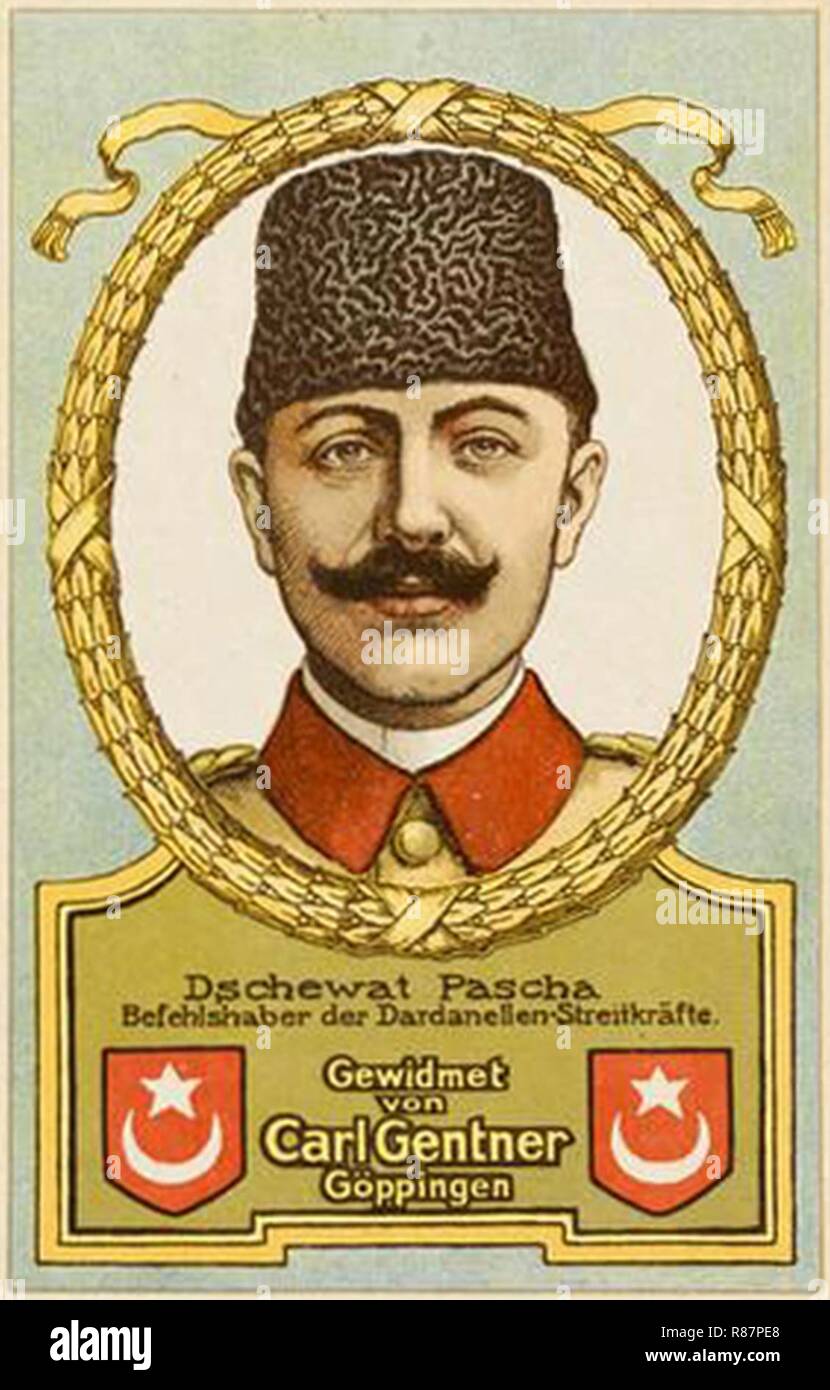 Carl Gentner AK Dschewat Pascha (cevat Çobanli) - ohne Wasserzeichen. Stockfoto