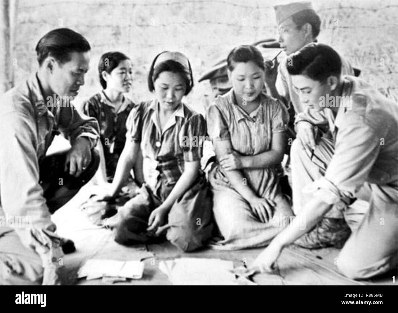 Erfasst Komfort Frauen in Myitkyina am 14. August 1944. Stockfoto