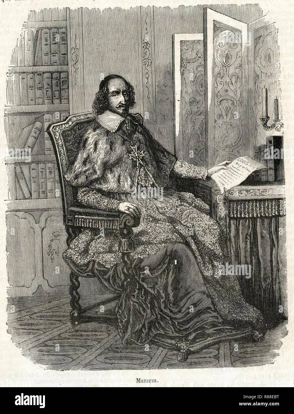 Kardinal Jules Mazarin. Stockfoto