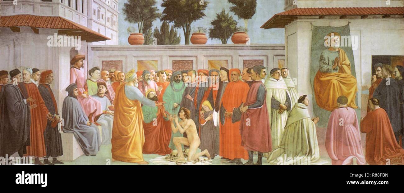 Cappella Brancacci, Resurrezione Del Figlio di Teofilo e San Pietro in