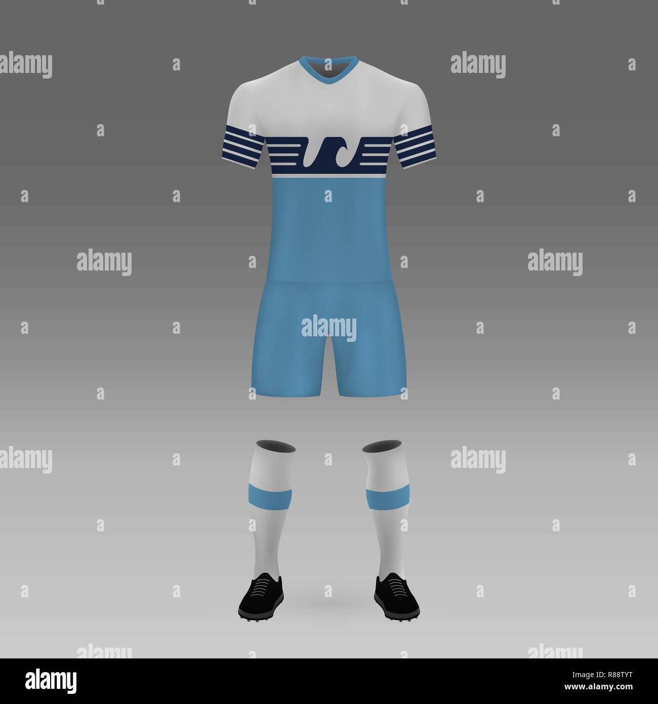 Fußball-kit Lazio, shirt Vorlage für Soccer Jersey. Vector Illustration Stock Vektor