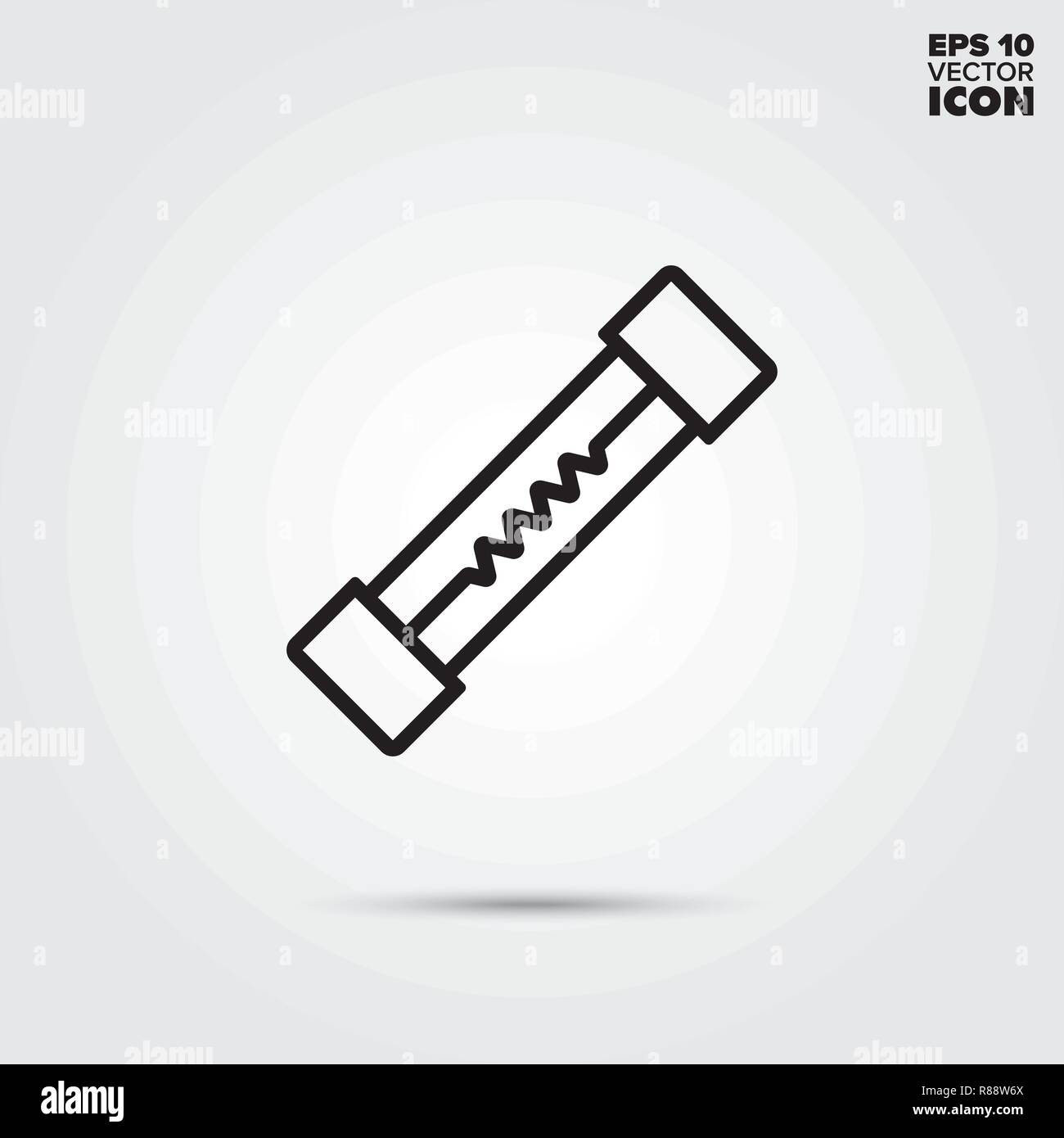 Glassicherung Symbol Leitung. Elektronisches Bauteil vektor Symbol. Stock Vektor