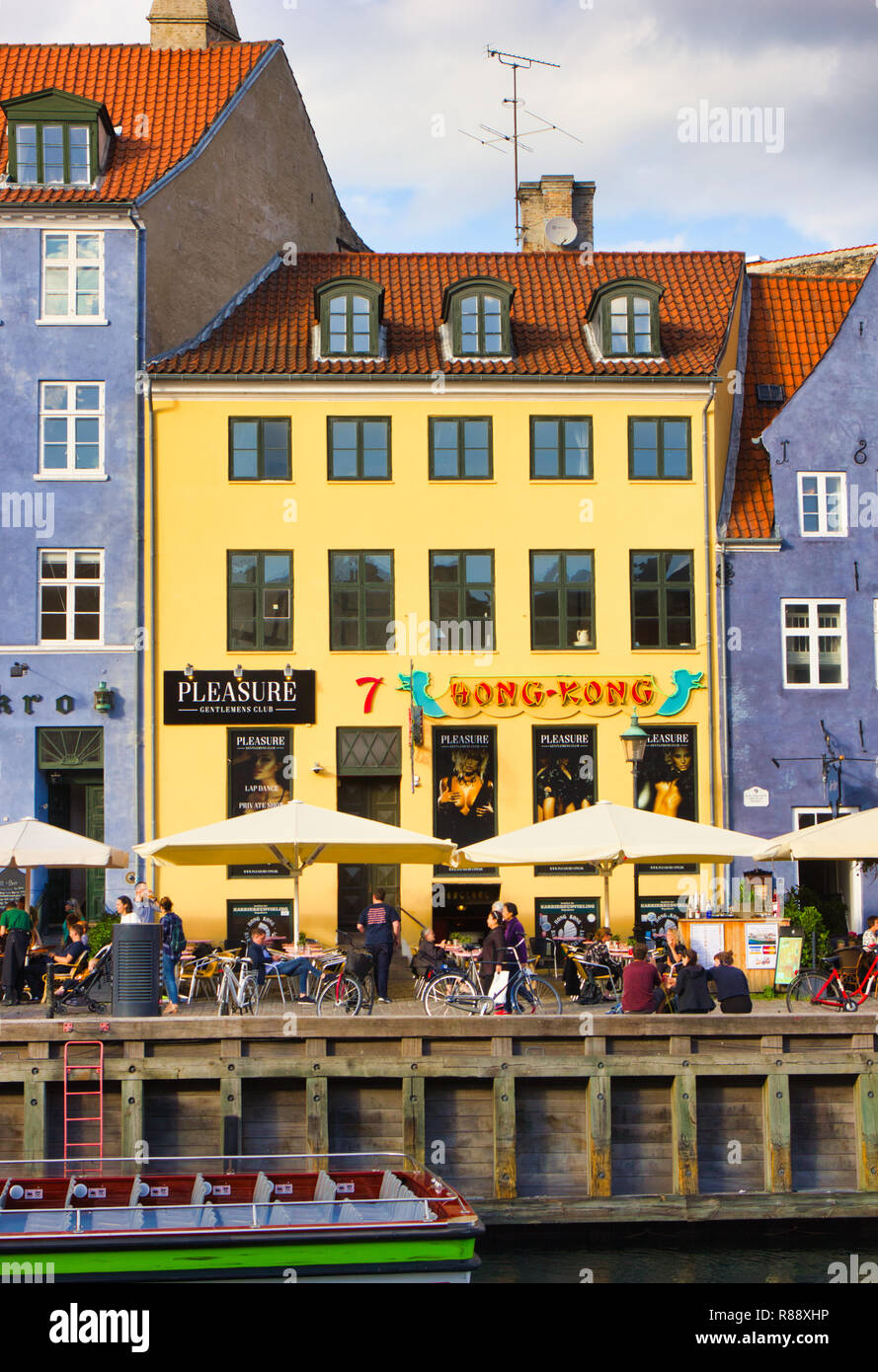 'S PLEASURE Herren Strip Club, Nyhavn, Kopenhagen, Dänemark, Skandinavien Stockfoto