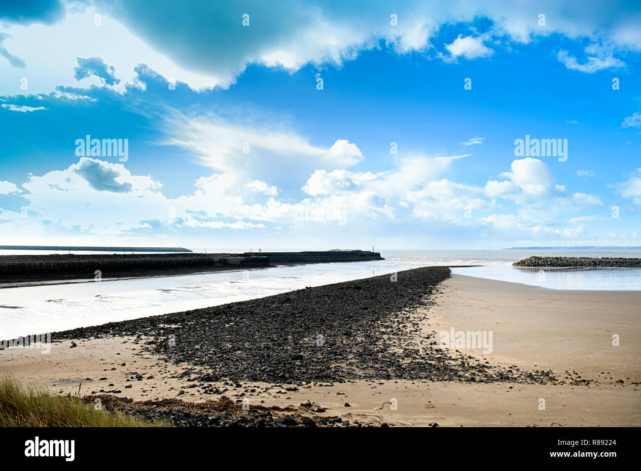 Aberavon Beach in Port Talbot, Wales, Großbritannien Stockfoto