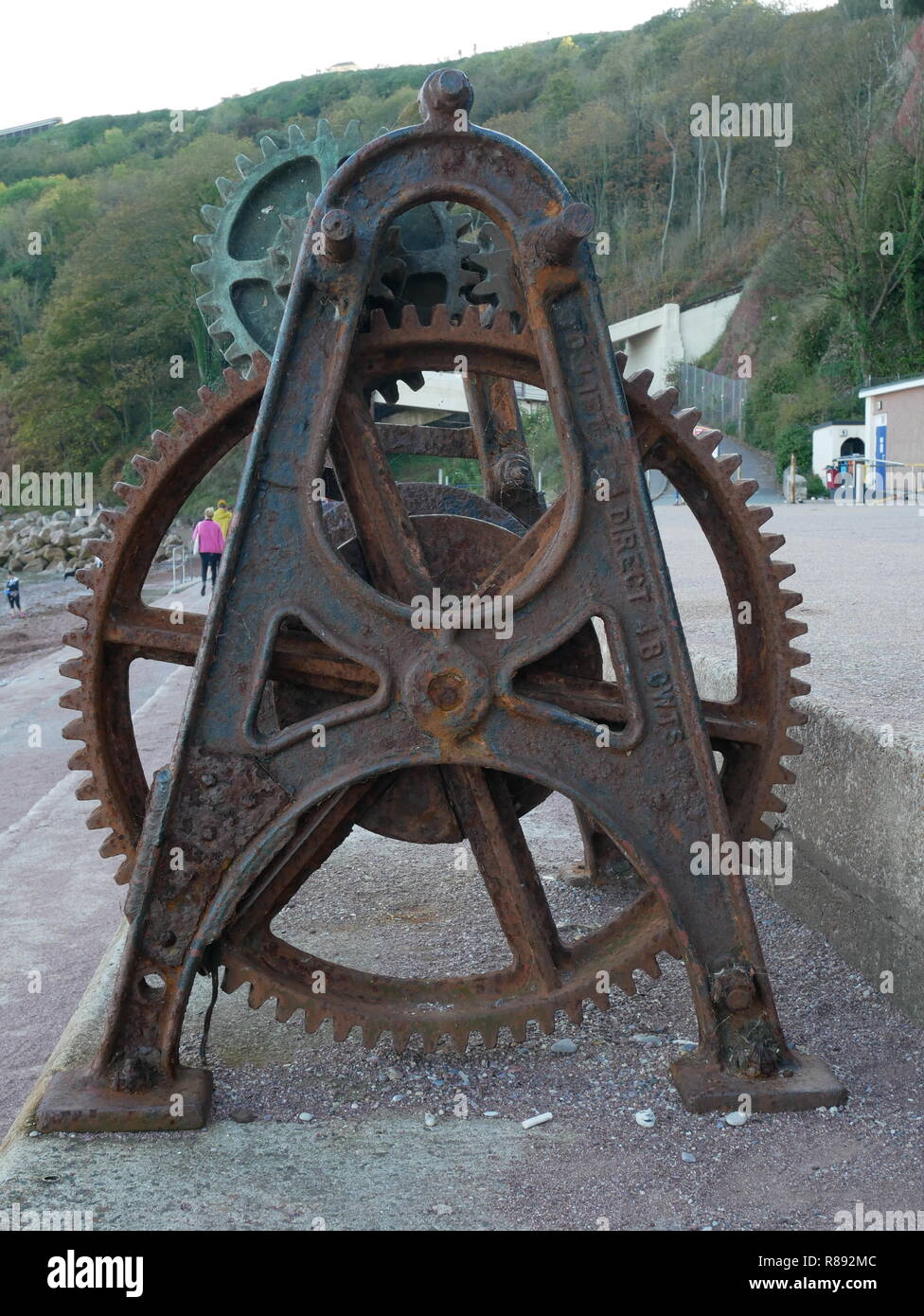 Ein Boot Winde in Babbacombe Beach, Torquay, Devon, England. Stockfoto