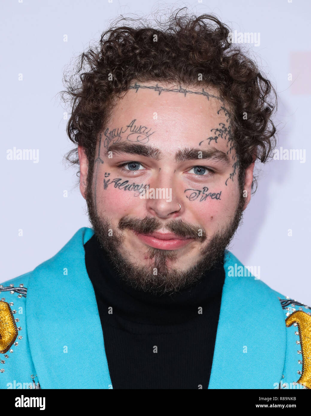 LOS ANGELES, Ca, USA - 09 Oktober: Post Malone, Austin Richard Post bei den American Music Awards 2018 gehalten am Microsoft Theatre L.A. Live, die am 9. Oktober in Los Angeles, Kalifornien 2018, United States. (Foto von Xavier Collin/Image Press Agency) Stockfoto