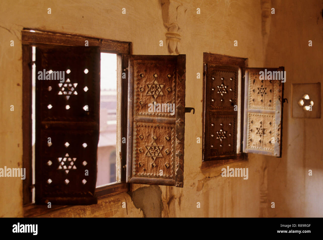 Haus Fenster, Kutch, Gujarat, Indien Stockfoto