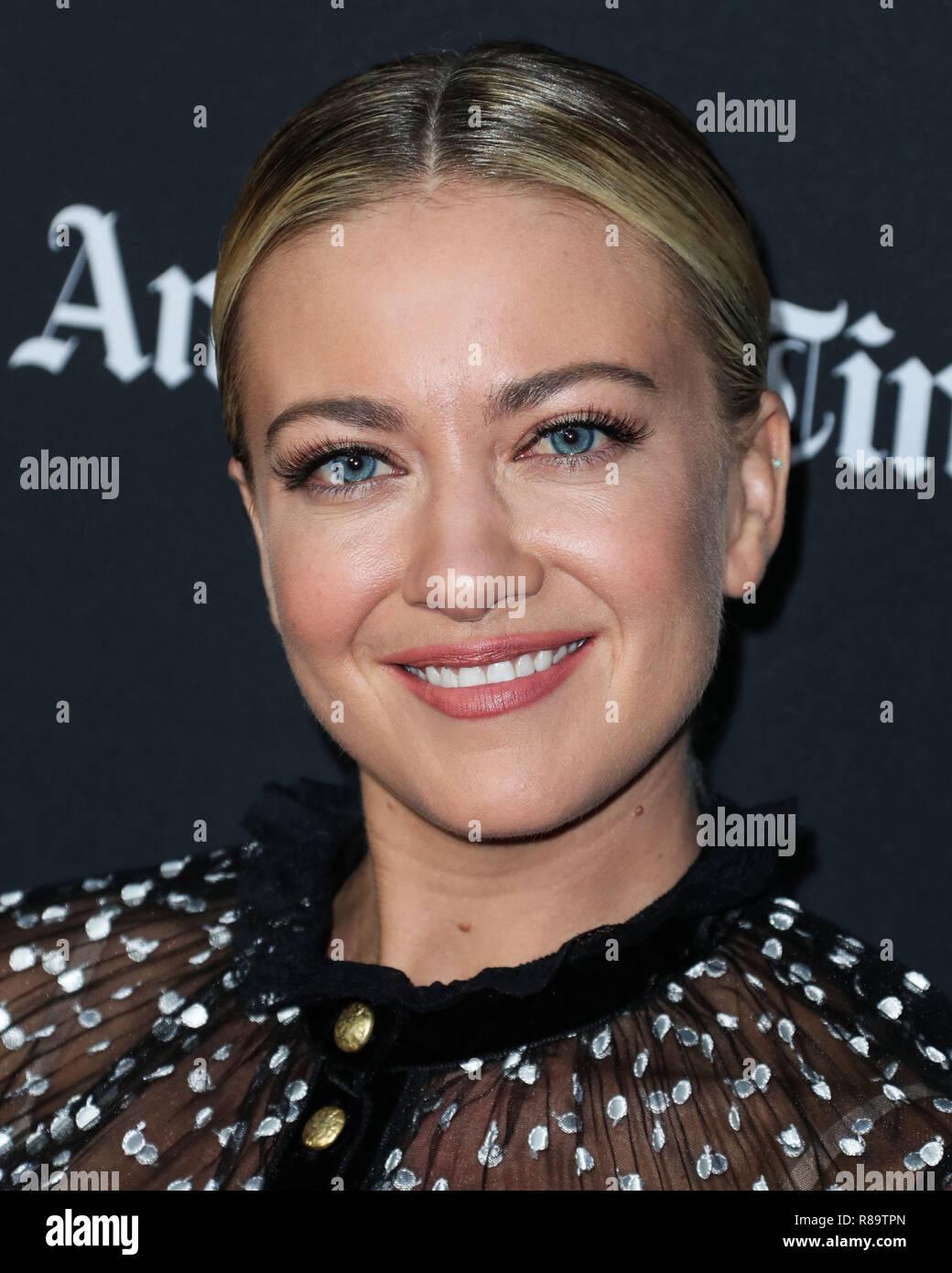 HOLLYWOOD, Los Angeles, CA, USA - 25. SEPTEMBER: Meredith Hagner im LA Film Festival 2018 - Gala Screening Uraufführung von "Der Eid" am ArcLight Hollywood hielt am 25. September 2018 in Hollywood, Los Angeles, Kalifornien, Vereinigte Staaten. (Foto von Xavier Collin/Image Press Agency) Stockfoto